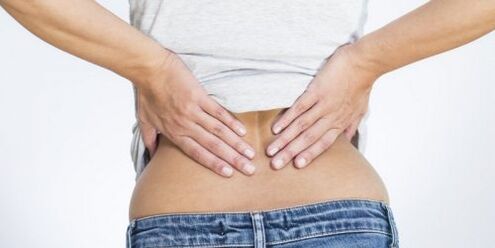Back pain in the lumbar region